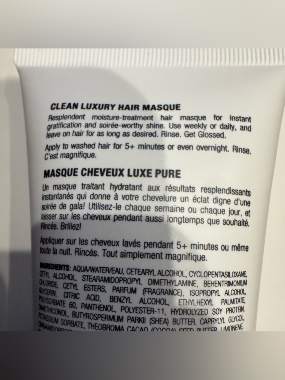 CLEAN LUXURY HAIR MASQUE (100ML 3.4 oz. TUBE) - SOLEIL. Brand new - Picture 6 of 7